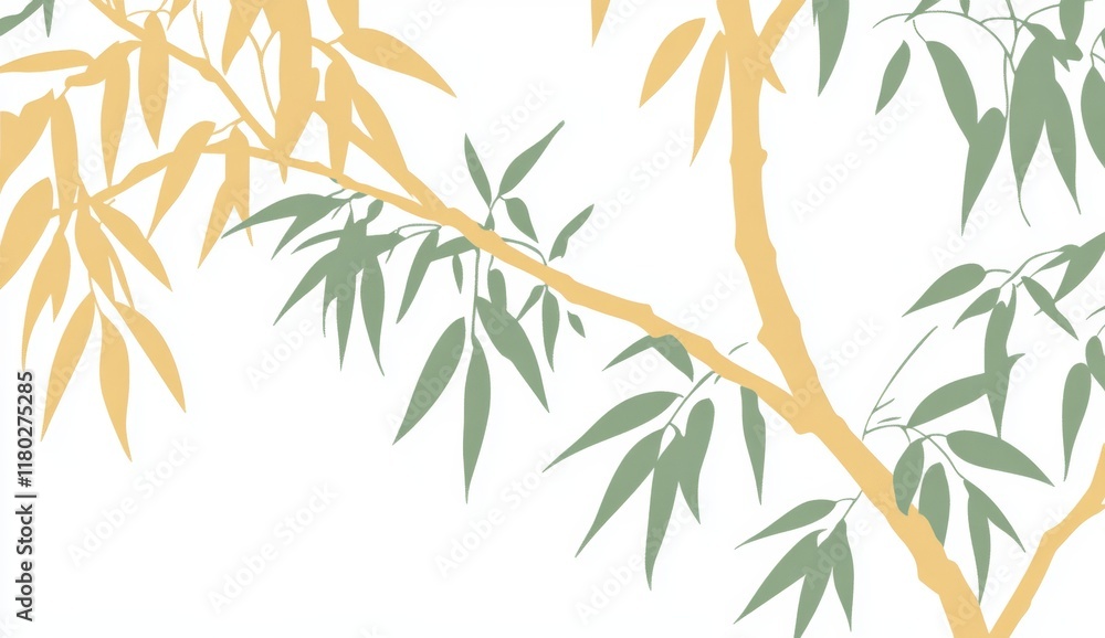 Poster geometric pattern featuring wavy lines, set against a seamless modern backdrop with white and yellow