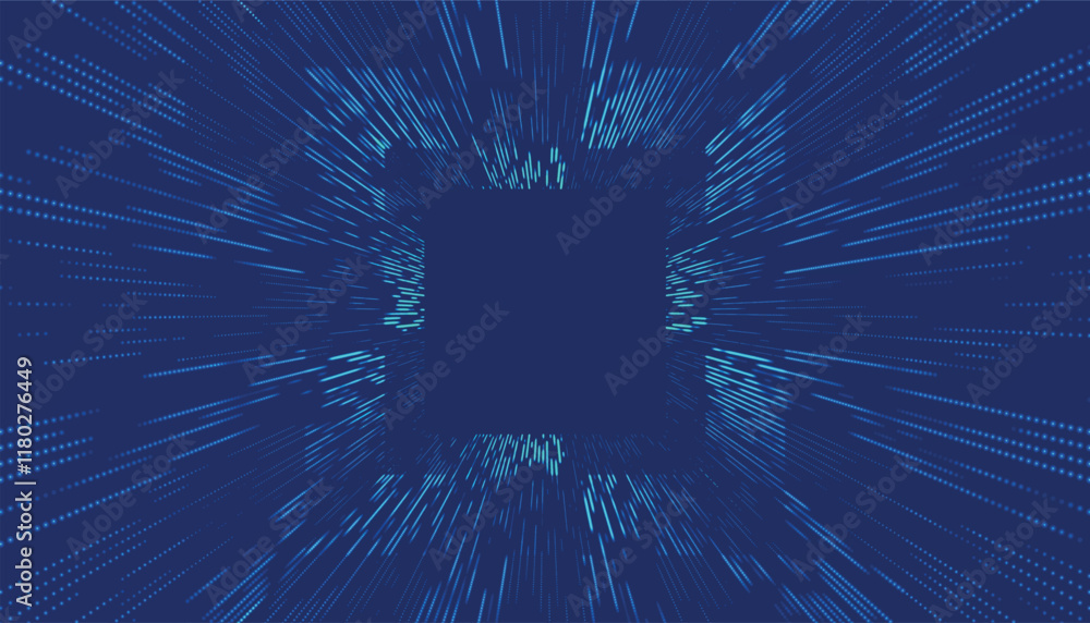 Poster colorful tunnel background. abstract techno digital background. big data visualization. data flow in