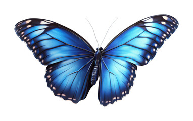 Blue butterfly icon on graphic design nature high fidelity digital minimalist concept isolated on transparent background png