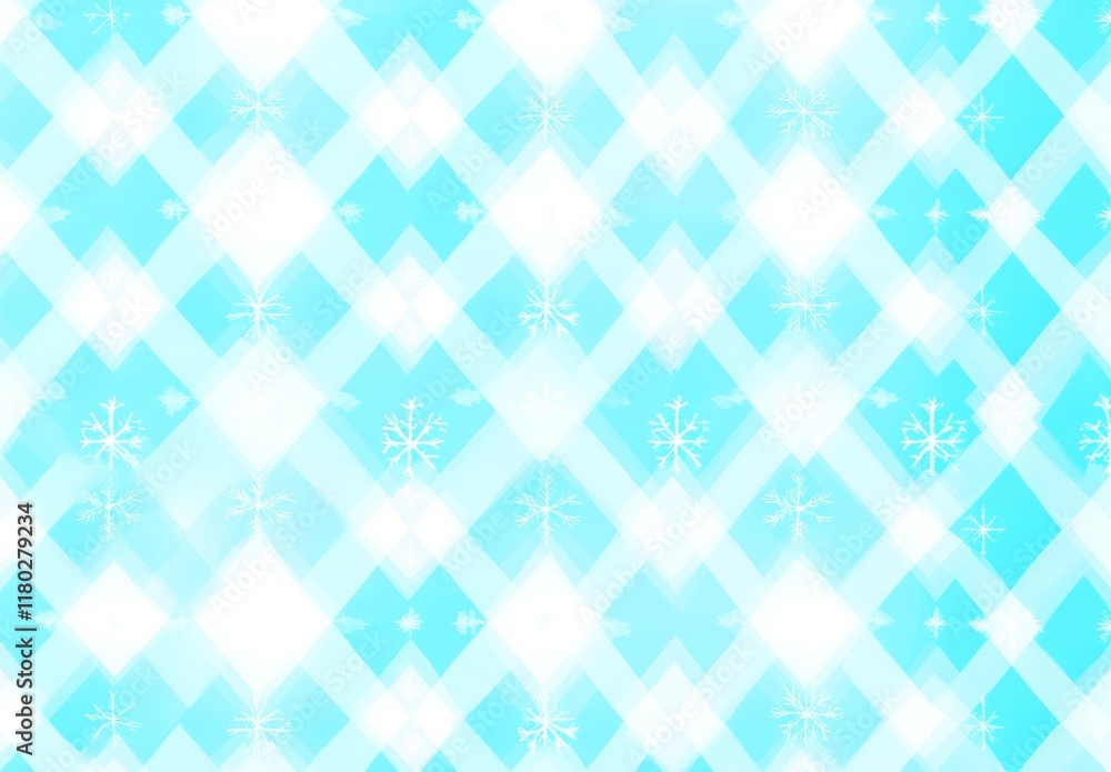 Poster the design features an abstract geometric pattern of lines and snowflakes on a seamless modern backg