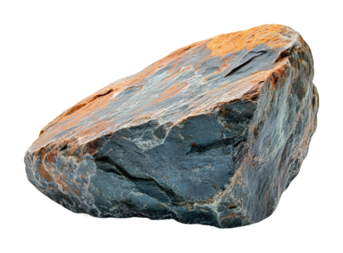 Natural stone on high fidelity textured surface minimalist environment artistic viewpoint nature concept isolated on transparent background png