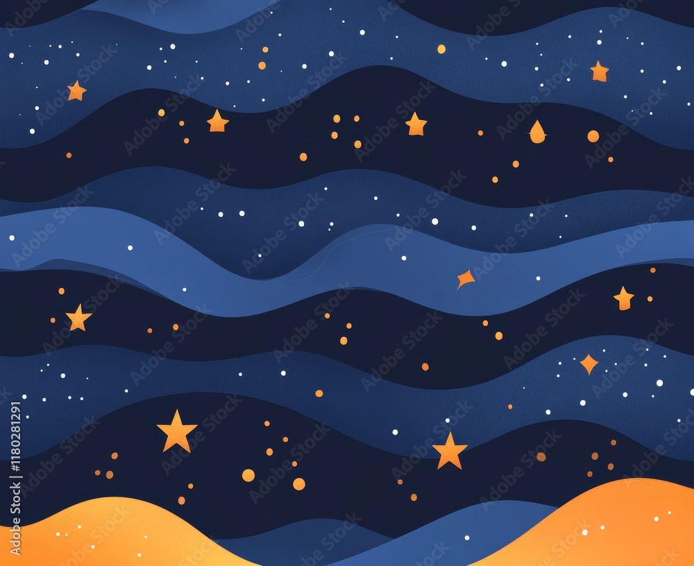 Poster the design includes wavy lines arranged in a simple lattice pattern on a modern, seamless background
