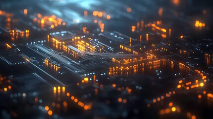 Digital Bitcoin with glowing circuits, representing modern cryptocurrency trends