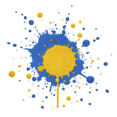 yellow and blue blot without background