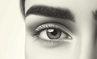 Obraz premium close up of eye with makeup