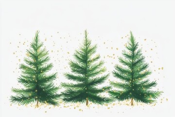 Obraz premium christmas tree on white