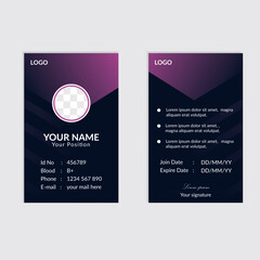 Fototapeta premium Business vector design elements for graphic layout of corporate id card. Modern abstract background template with gradient shapes in clean minimal style. circle space photo.