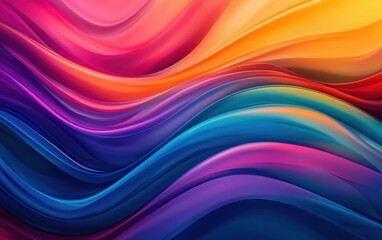 Fototapeta premium A vibrant rainbow gradient with smooth transitions between colors, creating a bold and inclusive background