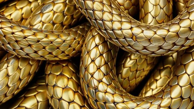 Close up of snakes tangled together. Chinese new year 2025 background. Year of the snake.