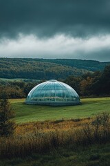 Obraz premium Glass dome in field