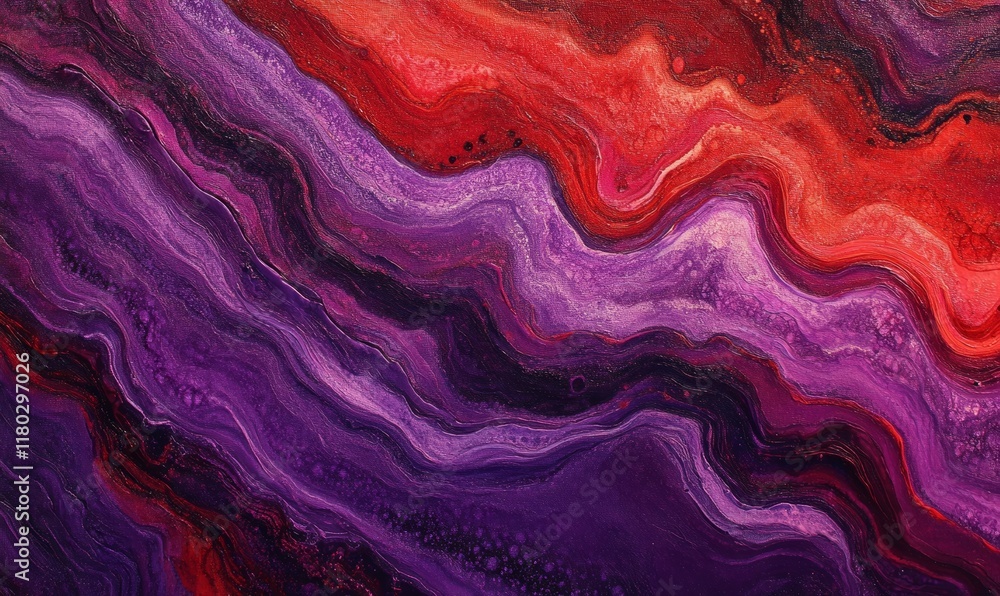 Poster colorful background with purple and red lines. the lines are thick and thin, creating a sense of dep