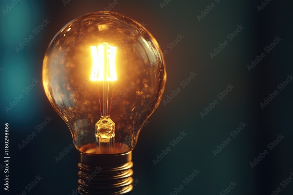 Poster a single light bulb illuminates the darkness, great for scenes where light shines through shadows
