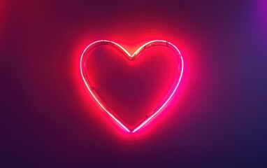 A gradient background transitioning from light pink to vibrant red with glowing heart outlines for Saint Valentines Day