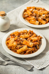 Homemade Mushroom Sausage Ragu Pasta