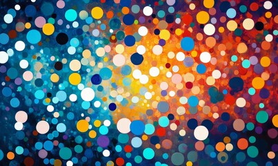Colorful image of many small circles. The circles are of different sizes and colors, and they are arranged in a way that creates a sense of movement and energy.