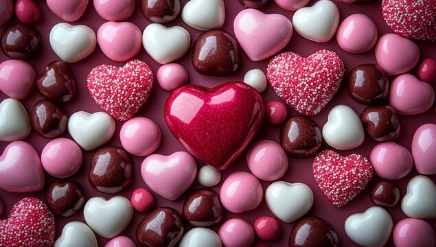 Beautiful and vibrant love hearts as a backdrop for creating stunning Valentine's Day photo cards