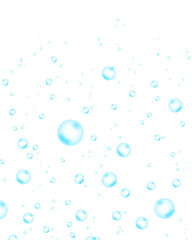 Floating Transparent Bubbles on Gradient Background with Abstract Design