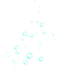 Transparent Bubbles Floating on a transparent Background