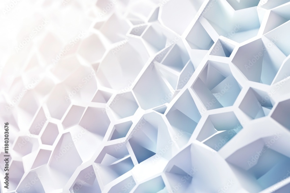 Poster Close-up view of a bunch of white cubes arranged in a unique pattern