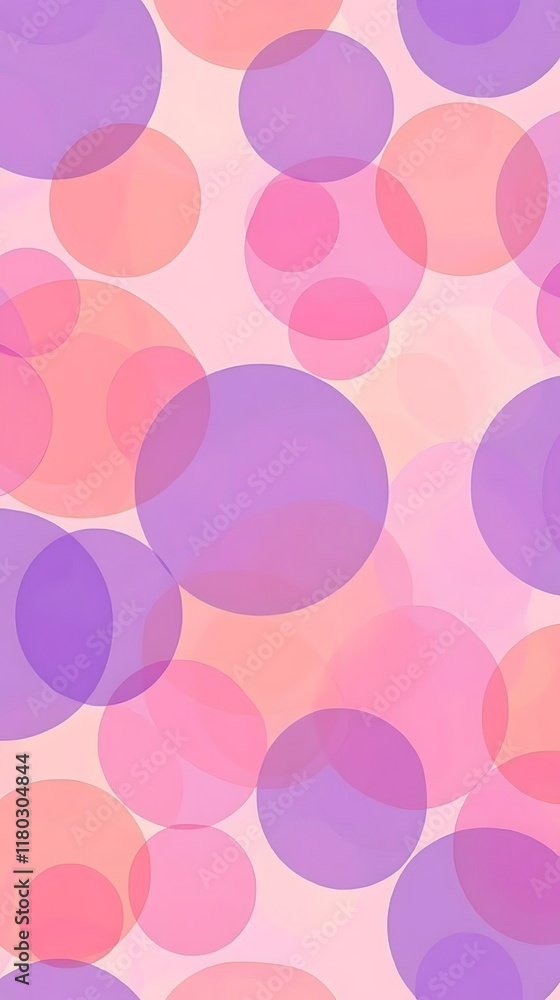 Poster a vibrant geometric background with soft pink and orange circular patterns creating an artistic and 