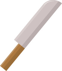 simple illustration of a kitchen knife on a white background
