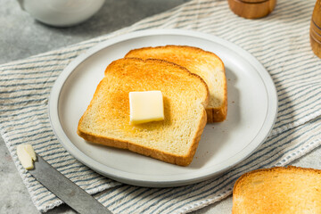 Homemade Toasted Bread Slice with Butter