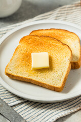 Homemade Toasted Bread Slice with Butter