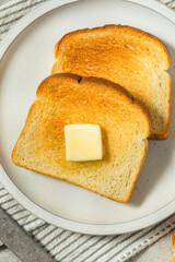 Homemade Toasted Bread Slice with Butter