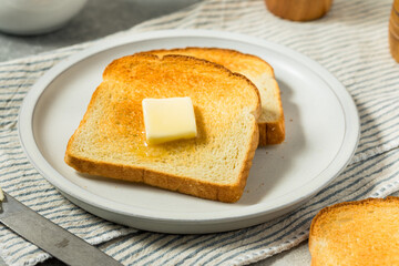 Homemade Toasted Bread Slice with Butter