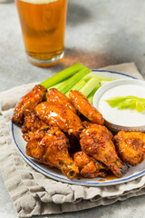 Homemade Buffalo BBQ Chicken Wings with Beer