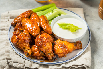 Homemade Buffalo BBQ Chicken Wings with Beer
