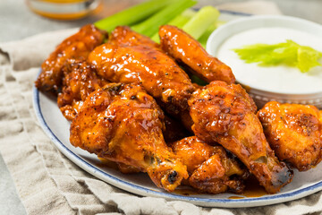 Homemade Buffalo BBQ Chicken Wings with Beer