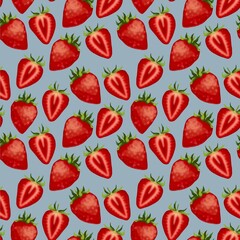 strawberry seamless pattern