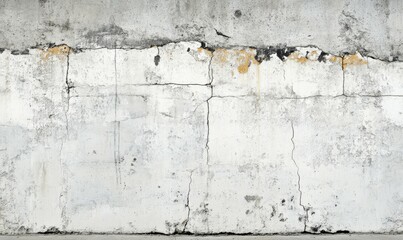 Obraz premium crack on white concrete wal