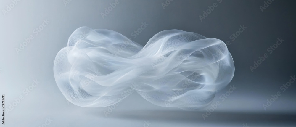 Poster a white object with a curved shape that looks like a wave
