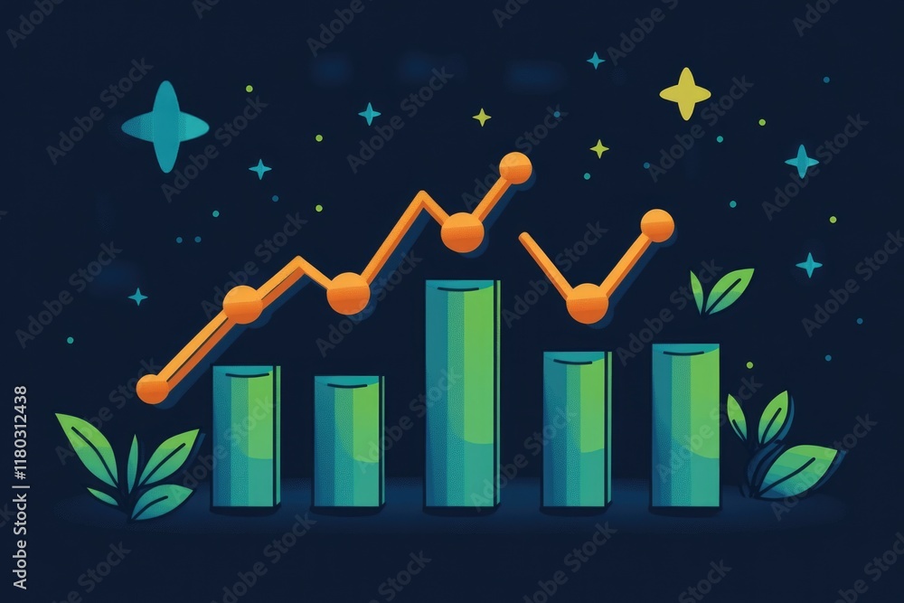 Poster A graphical representation of progress and growth, suitable for presentations and reports