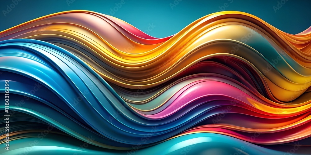 Aufkleber vibrant waves of color flow seamlessly, creating a captivating visual harmony that invites the obser