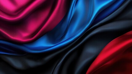 Obraz premium A colorful piece of fabric with a blue stripe