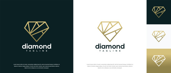 Diamond Logo Design Template . Jewelry diamond logo design