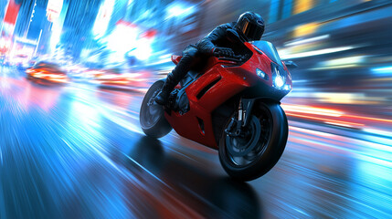 Obraz premium motorcycle in motion