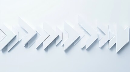 White abstract long minimal banner. Light neutral background with arrows and copy space for text. Facebook cover, social media header, web banner