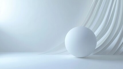 Minimal geometric white light background abstract design.