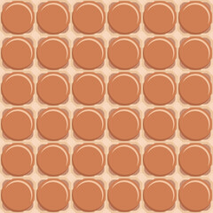 Seamless pattern with tray of eggs. Color vector background.