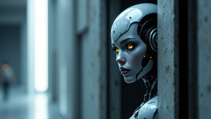 Undetectable AI with ominous presence.