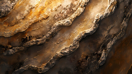 Obraz premium Textured limestone wall background with natural pits and grooves, creating a rustic, aged look. Flamestone. Illustration