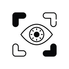 Ar contact lenses vector icon