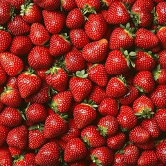 background of red strawberries