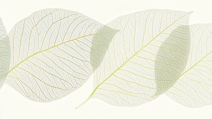 Translucent leaves, delicate veined structure, soft pastel hues, aesthetic composition, natural art form.