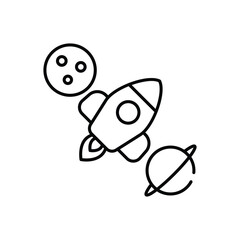 Space Tourism vector icon