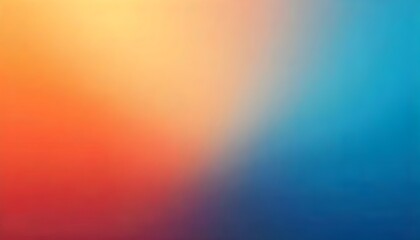 An abstract blurred background featuring a smooth orange and blue gradient with soft transitions and vibrant hues 